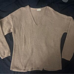 Gentle Fawn V-Neck Sweater - Light Brown